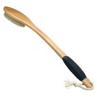 Curved Long Handle Bath Brush - Antiskid Shower Scrubber  Natural Bristle Exfoli