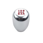  5 Speed Manual Shift Knob M10x1 25 Screw On Aluminum    Silver
