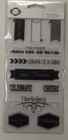 Fiskars 103480-1001 Clear Stamps Teresa Collin Ribbon Salutations 11 Pcs 