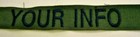 Bdu Cotton Name Tape Olive Green Tag Embroidery Various Color Letters Hook