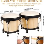 Bongo Drum Set 4 And 5 Inch Tunable With Tuning Wrench Nib