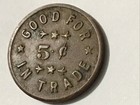 Soledad  California  Gil Mckinsey Saloon Trade Token