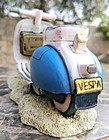 Vintage Vespa Scooter Figurine Popular Imports 1999 Blue White Resin Decor