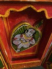  pabuji Ki Phad   Krsna Hanuman  Hand Painted Wood Food Offering Mini Alter