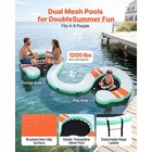 Uimoso Inflatable Floating Dock 15 X 6 Ft W  Ladder Mesh Pool Platform Carry Bag