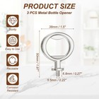 3pcs Bottle Opener 50mm Zinc Alloy Screw Beer Opener silver 