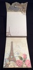 Punch Studio Retired Vtg Vhtf Mini Note Pad   Pastel Floral Eiffel Tower   66529