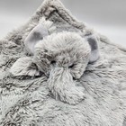 Manhattan Kids Elephant Security Blanket Lovey Gray Super Soft Plush Fluffy Toy