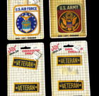 New Military Patch Iron-on Veteran Patches Us Vintage Air Force Army Nos Lot 4