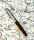 Vintage Parker 21 Fountain Pen Aerometric Filling - Red burgundy - Smooth Writer
