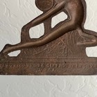 Vintage Antique 1926 Art Deco Tambourine Dancer Cast Iron Book Ends Rare