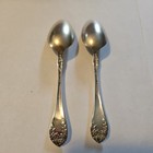  2  R  Wallace Rose Sterling Silver Teaspoons
