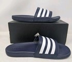 Men s Adidas Adilette Comfort Blue Slip On Slides   Gz5892   Size 8