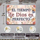 Spanish Bible Verse Metal Tin Sign     el Tiempo De Dios Es Perfecto  Inspiration