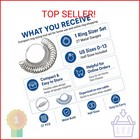 Phyhoo Ring Sizer Measuring Tool Set Metal Finger Sizing Gauge Rings Measurement