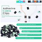 100pcs Cable Clips Self-adhesive Cord Wire Holder Management Organizer Clamp Us