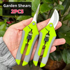 2pcs Garden Pruning Shears Set     Bypass   Straight Blade  Ergonomic Grip - New