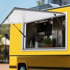 Food Truck Service Door Concession Stand Trailer Serving Window Awning White