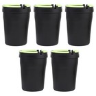 5pcs Outdoor Butt Bucket Car Ashtray With Lid For Cup Holder - Glow In Black