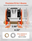 Vevor Electric Hoist Manual Trolley 2200 Lbs 1 Ton 2 68 -4 33  I-beam Adjustable