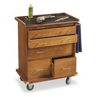 Castlecreek Rolling Storage Cabinet Oak