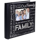 International Designs 4x6 Horizontal 2 Up Family Photo Album Black Book Bound   