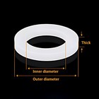 Silicone Gaskets Rubber Flat Round Ring Washer Seal Gaskets White 3mm Thick