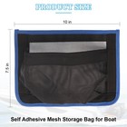 10 x7  Self-adhesive Storage Mesh Bags For Tools Fishing Gear Equipment 2pc Boat