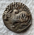 750-879 Ad Hindu Shahi Kings Spalapati Deva Silver  Bull horseman Early Greek