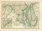 1911 Vintage Atlas Map Page  pennsylvania On One Side And Maryland Delaware O   