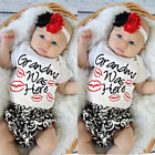 Toddler Kids Baby Girls Summer Cute Outfits Clothes T-shirt Short Pants 3pcs Set
