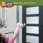 Child Proof Door Knob Covers  4-pack  White - Baby Safety Door Knob Covers For T