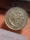 1913 Peru 1 Dinero  0723oz Free Shipping