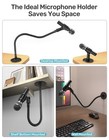 19-inch Gooseneck Microphone Holder Stand  Desktop   Wall Mounted  Heavy Duty   
