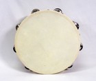 Ap 10  Wood Frame Tambourine 24 Pairs Of Triple Row Jingles Calf Skin Head