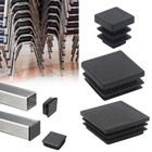 Square Tube Hole Plug Plastic End Cap Tubing Insert Glide 3 Size Can Choose