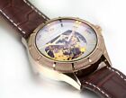 Men s Luxury Mechanical Skeleton Leather Strap Automatic Stainless Wrist Watch