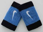 Nike Swoosh Doublewide Wristbands Black star Blue white