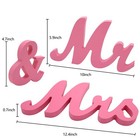 Pink Mr Mrs Sign For Wedding Table Mr And Mrs Wooden Letters Party Decor