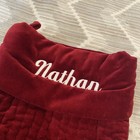 Pottery Barn Channel Quilted Velvet Christmas Stocking Large   Red  nathan 