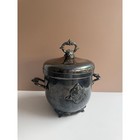 Vintage Towle Silver Plate Ice Bucket With White Lining Ornate Barware Barcart