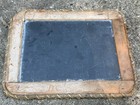 Circa 1920 2 Sided Slate Student Chalkboard  13 x 9 