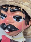 Mexican Marionette Puppet Bandit Outlaw Sombrero Pistol Folk Art Mustache Vtg 