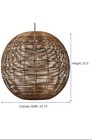 Allen   Roth Cleo Handmade Rattan Globe Pendant Shade Brown 23 75in X 23 5in