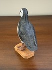 Wooden Puffin Bird Figurine Vintage Hand Carved And Hand Painted