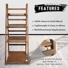 Foldable Ladder Bookshelf Rack 4 Tier Vintage Plants Stand Display Shelf Gift