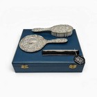 Vintage Sterling Silver Vanity Set Mirror Brush Comb Boxed B co Birmingham 1985