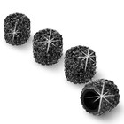 Tire Valve Stem Caps  Handmade Crystal Rhinestone  Black 4 Pack  Black