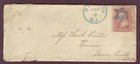 Newark Nj - 6 Pt Blue Star - Fancy Cancel - Scarce Unlisted - Cover W Letter  