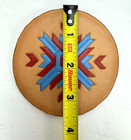 6 Vintage Native American Southwestern Style Coasters Tooled Leather Boho 3 5 